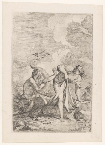 Scylla elmenekül Glaucus elől alkotó: Salvator Rosa