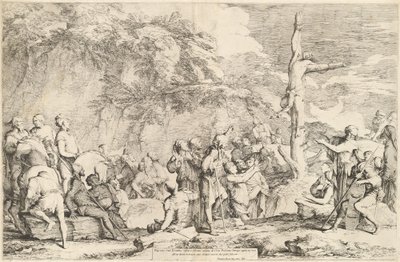 Polikratész keresztre feszítése alkotó: Salvator Rosa