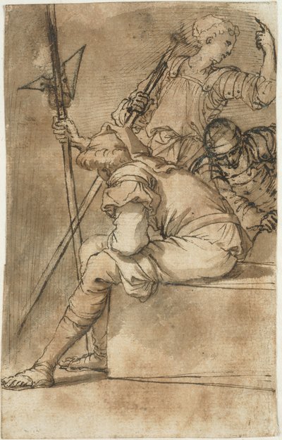 Három katona pihen alkotó: Salvator Rosa