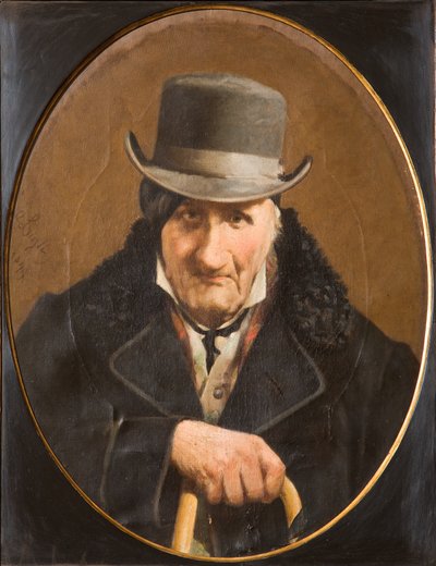 Férfi portré (olaj, vászon) alkotó: Salvatore Albano