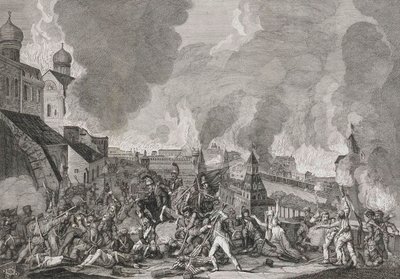 Moszkvai tűzvész 1812. szeptember 15-én A franciák Moszkvában, 1812-1823. alkotó: Salvatore Cardelli