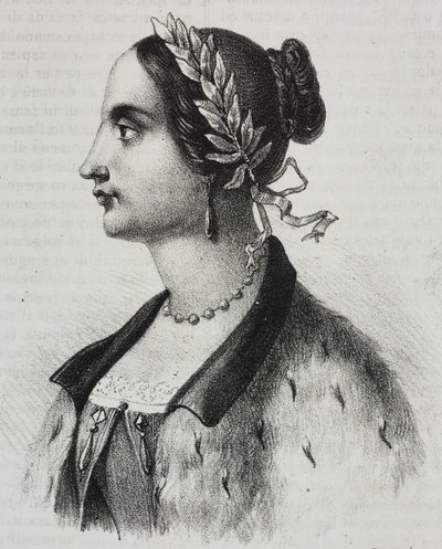 Laura Bassi Veratti (1711-1778) olasz fizikus és akadémikus portréja, Salvatore Puglia litográfiája a Poliorama Pittoresco-ból, 4. n., szeptember 4. alkotó: Salvatore Puglia