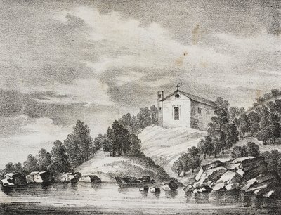 Peschici szentélye, Puglia, Olaszország, Salvatore Puglia litográfiája, Poliorama Pittoresco, 51. szám, július 27. alkotó: Salvatore Puglia