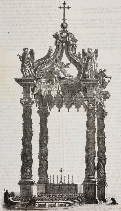 Szent Péter baldachin (cibórium) alkotó: Salvatore Puglia