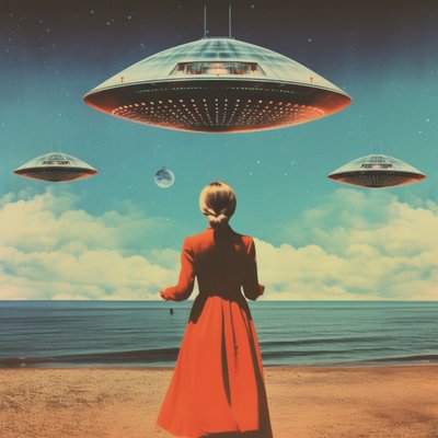 Rejtélyes UFO-k a tengerparton alkotó: Samantha Hearn