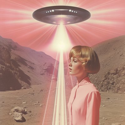 Egy nő az UFO sugárzása alatt alkotó: Samantha Hearn