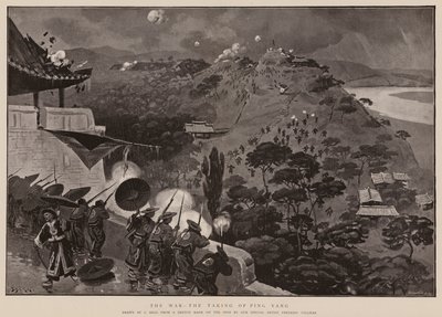 A háború, Ping Yang elfoglalása (litográfia) alkotó: Samuel (after) Begg