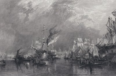 London kikötője (metszet) alkotó: Samuel (after) Bough