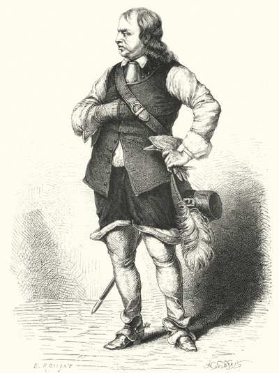 Oliver Cromwell, Lord Protector of the Commonwealth (metszet) alkotó: Samuel (after) Cooper