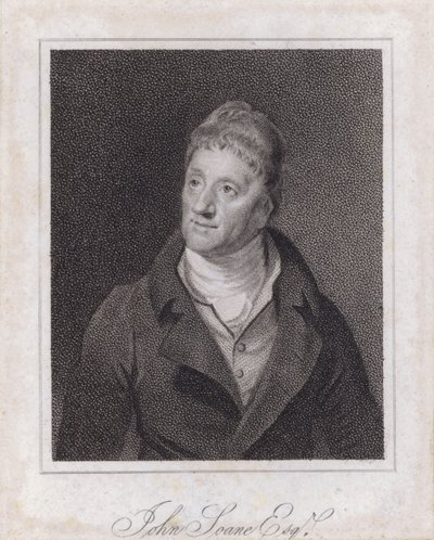 Sir John Soane, angol építész és gyűjtő (metszet) alkotó: Samuel (after) Drummond