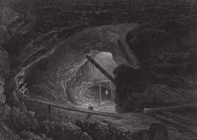Ausztrália: Burra Burra rézbányák (metszet) alkotó: Samuel (after) Prout