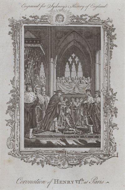 VI. Henrik koronázása Párizsban (metszet) alkotó: Samuel (after) Wale