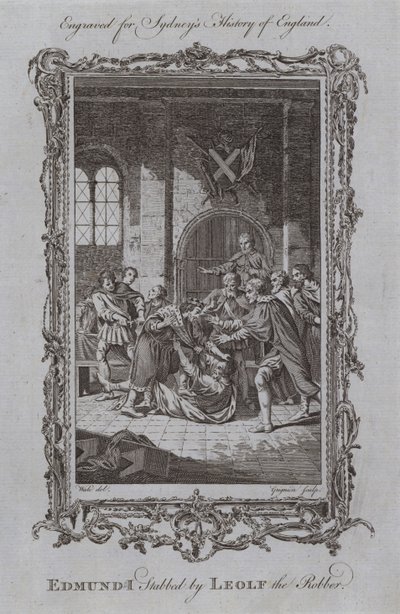 I. Edmundot leszúrta Rabló Leolf (metszet) alkotó: Samuel (after) Wale