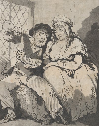 Udvarlás alacsony életben, 1785. december 15. alkotó: Samuel Alken