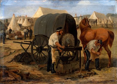 17. ezredének patkolókovácsai alkotó: Samuel Alken