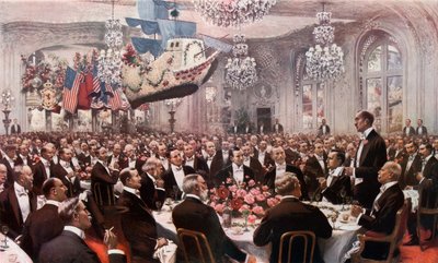 A zarándokok bankettje a Savoyban alkotó: Samuel Begg