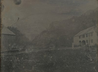 Névtelen ház és pajta, 1841. alkotó: Samuel Bemis
