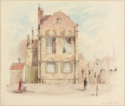 Forth House, Newcastle upon Tyne, 1843 (ceruza és wc papírra) alkotó: Samuel Bilston