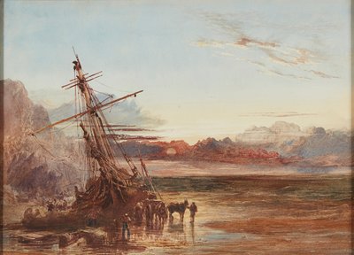 A roncs kirakása (akvarell) alkotó: Samuel Bough
