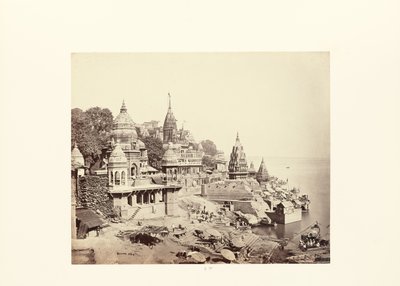 Benares; Az égő Ghat alkotó: Samuel Bourne