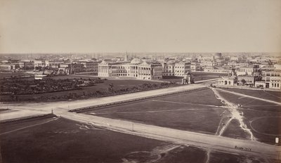 Kalkutta. Általános látkép. A kormányzati palota az előtérben alkotó: Samuel Bourne