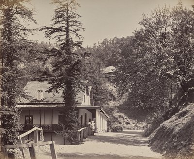 Simla. A Mall a Combermere híd közelében alkotó: Samuel Bourne