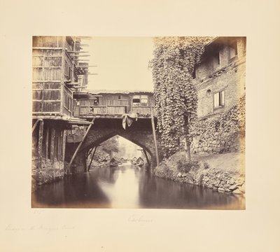 Srinagar; híd a Marqual-csatornán alkotó: Samuel Bourne