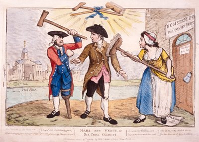 „Mars és Vénusz, avagy Sir Cecil megfenyítve”, 1784 alkotó: Samuel Collings