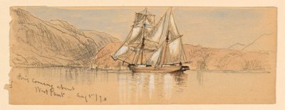 Brig jön, West Point alkotó: Samuel Colman