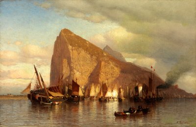 Vihartisztítás Gibraltárnál, kb. 1860. alkotó: Samuel Colman