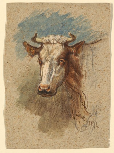Rajz, tanulmányok: Vázlatok Franciaországból. Etretat, Seine-Inférieure, Quimper, Bretagne, 1874. alkotó: Samuel Colman