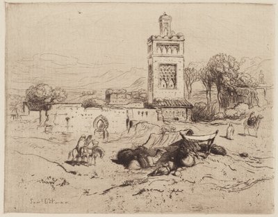 Egy mecset romjai, Tlemcen, Algéria alkotó: Samuel Colman