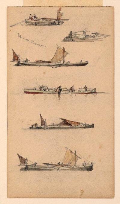 Thames Barges alkotó: Samuel Colman