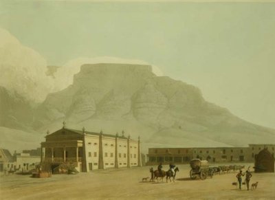Új Színház, Hottentot tér, 10. tábla az „Afrikai tájak és állatok” című filmből, a művész által metszett alkotó: Samuel Daniell
