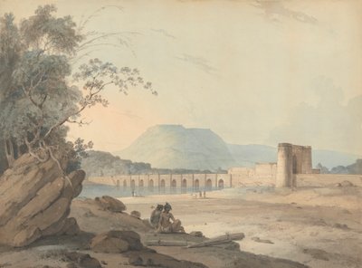 Bidzee Ghur, a Village Mow közelében készült [Mhow] alkotó: Samuel Davis
