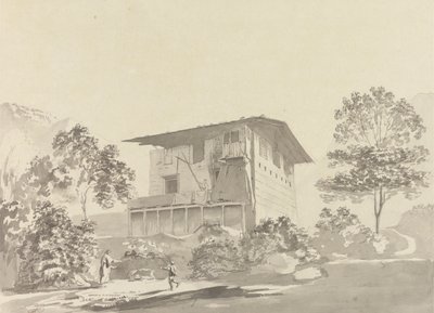 A faluban Tassisudon közelében [Tashicho Dzong] alkotó: Samuel Davis