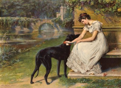 A szerelem hírnöke (litográfia) alkotó: Samuel Edmund (after) Waller