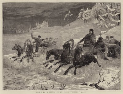 Piknikezni Oroszországban, baráti versenyen alkotó: Samuel Edmund Waller