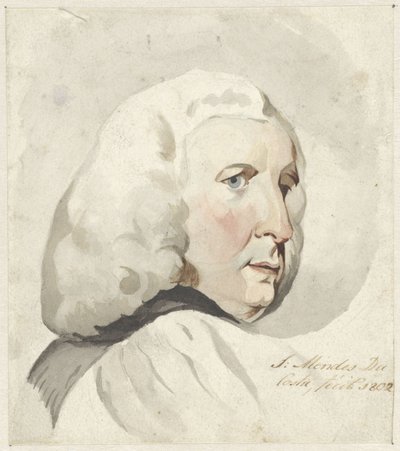 Egy férfi feje, jobbra alkotó: Samuel Henri Mendes da Costa