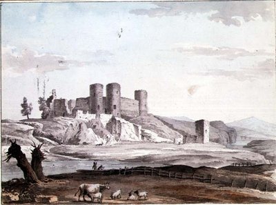 Rhuddlan vára a hídról alkotó: Samuel Hieronymous Grimm