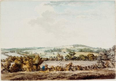 The Old House at the Grange and Barber Wood, 1787 (toll, tinta és WC papíron) alkotó: Samuel Hieronymous Grimm