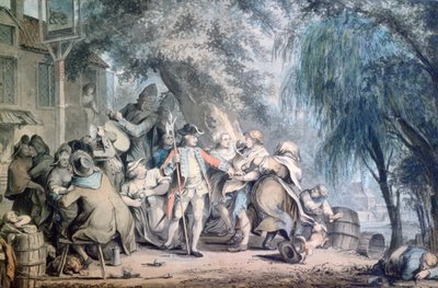 A toborzó őrmester, 18. század alkotó: Samuel Hieronymous Grimm