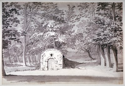 Jégház vagy vezeték a Greenwich Parkban, Londonban, 1772 alkotó: Samuel Hieronymus Grimm