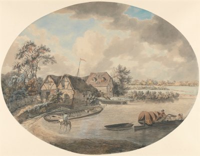 Mill on the Avon, Pershore, Worcestershire alkotó: Samuel Hieronymus Grimm