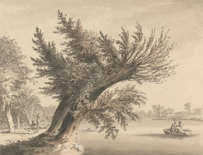 A Temzén, Barnes-ban alkotó: Samuel Hieronymus Grimm