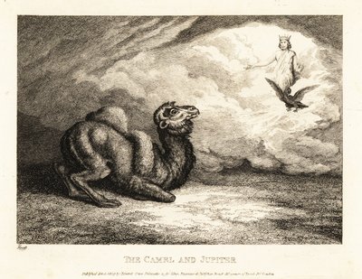 Egy teve, aki szarvakért könyörög a Jupiternek. 1811 (rézkarc) alkotó: Samuel Howitt