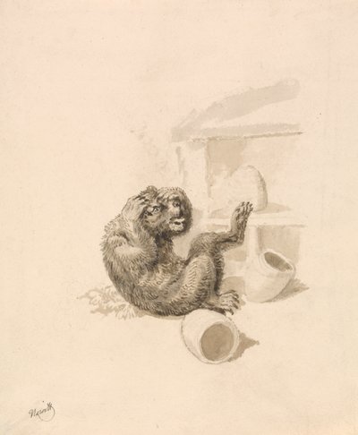 Medve és méhkaptár alkotó: Samuel Howitt