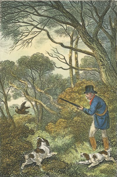 Fakakaslövés, 1819 (kézzel színezett metszet) alkotó: Samuel Howitt