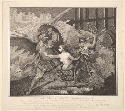 A Sátán, a bűn és a halál paradicsoma elveszett, II. könyv, 1788. május 1. alkotó: Samuel Ireland