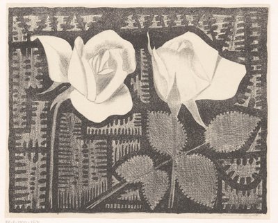 Két rózsa alkotó: Samuel Jessurun de Mesquita (signed by artist)